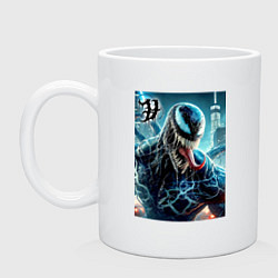 Кружка керамическая Venom in New York city - ai art fantasy, цвет: белый