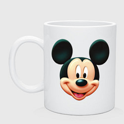 Кружка керамическая Mickey mouse head, цвет: белый