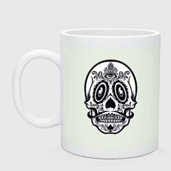 Кружка керамическая Skull Mexico, цвет: фосфор