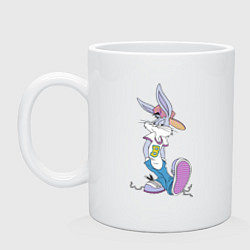 Кружка керамическая Bugs Bunny in the sneakers, цвет: белый