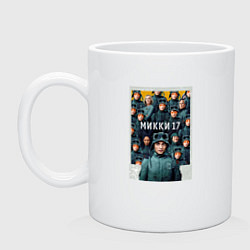 Кружка керамическая Микки 17, цвет: белый