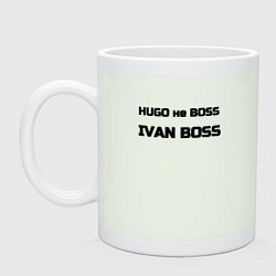 Кружка керамическая Hugo не boss, цвет: фосфор