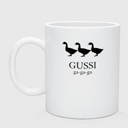 Кружка керамическая Gussi ga ga ga, цвет: белый
