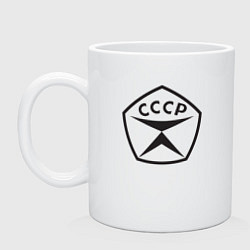Кружка керамическая Советский знак качества СССР, цвет: белый