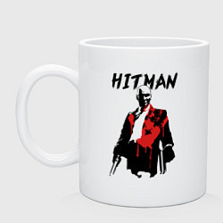 Кружка керамическая Hitman 47, цвет: белый