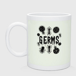 Кружка керамическая Микробы вирусы и бактерии, цвет: фосфор