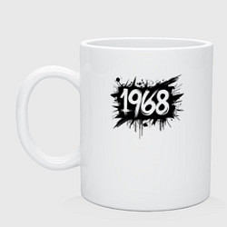 Кружка керамическая Граффити 1968, цвет: белый