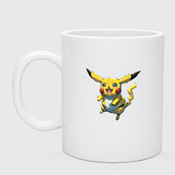 Кружка керамическая Pikachu joy, цвет: белый