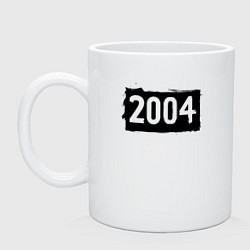 Кружка керамическая Черный квадрат 2004, цвет: белый