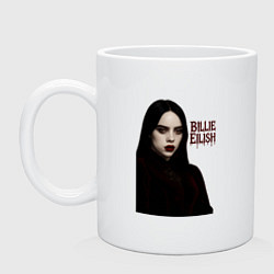 Кружка керамическая Билли Айлиш готический стиль, цвет: белый