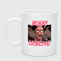Кружка керамическая Рокер с выпученными глазами - Bobby Liebling, цвет: белый
