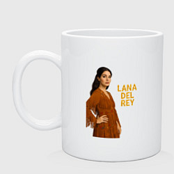 Кружка керамическая Lana Del Rey певица, цвет: белый