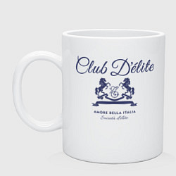 Кружка керамическая Club delite, цвет: белый