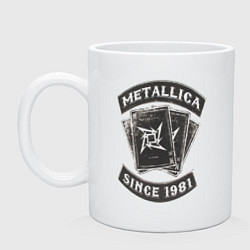 Кружка керамическая Metallica: since 1981, цвет: белый