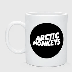 Кружка керамическая Arctic Monkeys Round, цвет: белый
