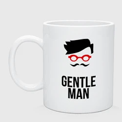 Кружка керамическая Gentleman, цвет: белый