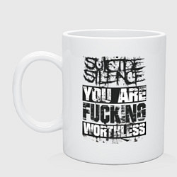 Кружка керамическая Suicide Silence: You are Fucking цвета белый — фото 1