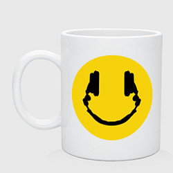 Кружка керамическая Smile Music, цвет: белый