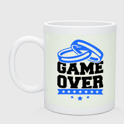 Кружка керамическая Game over Свадьба, цвет: фосфор