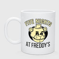 Кружка керамическая Five Nights At Freddy's, цвет: белый