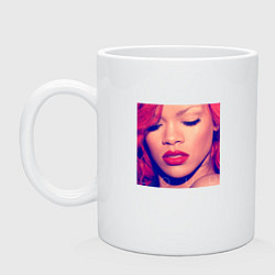 Кружка керамическая Rihanna Loud, цвет: белый