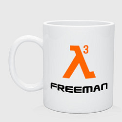 Кружка керамическая HL3: Freeman, цвет: белый