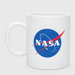 Кружка керамическая NASA: Logo, цвет: белый