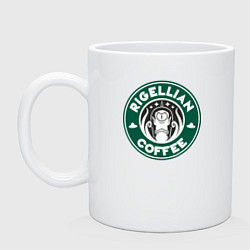 Кружка керамическая Rigellian Coffee, цвет: белый