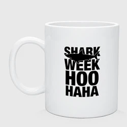 Кружка керамическая Shark Week Hoohaha, цвет: белый