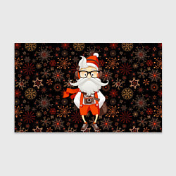 Бумага для упаковки Санта хипстер с фотоаппаратом