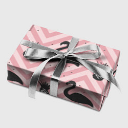 Бумага для упаковки Черный фламинго арт, цвет: 3D-принт — фото 2