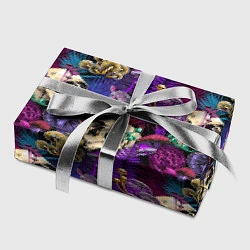 Бумага для упаковки Психоделика - черепа и грибы, цвет: 3D-принт — фото 2