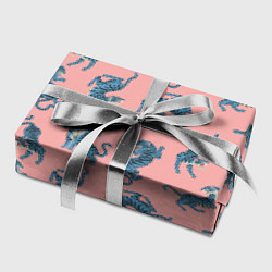 Бумага для упаковки Много синих тигров Символ года, цвет: 3D-принт — фото 2