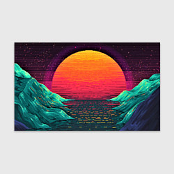 Бумага для упаковки Пиксельный закат, цвет: 3D-принт