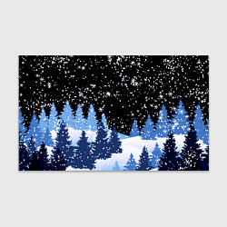 Бумага для упаковки Снежная ночь в зимнем лесу, цвет: 3D-принт