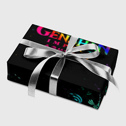 Бумага для упаковки GENSHIN IMPACT NEON LOGO RAINBOW STYLE, ЭМБЛЕМЫ, цвет: 3D-принт — фото 2