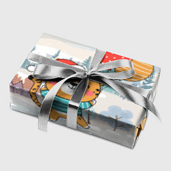 Бумага для упаковки Новогодний тигренок с шариками, цвет: 3D-принт — фото 2
