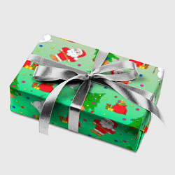 Бумага для упаковки Новогодний узор елка санта, цвет: 3D-принт — фото 2