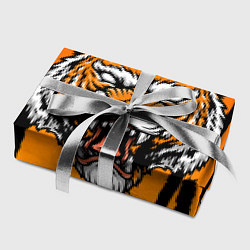 Бумага для упаковки Разгневанный тигр голова, цвет: 3D-принт — фото 2