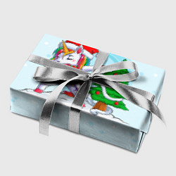Бумага для упаковки Новогодний Единорог Dabbing, цвет: 3D-принт — фото 2