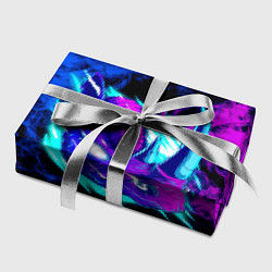 Бумага для упаковки Носорог Неоновый, цвет: 3D-принт — фото 2