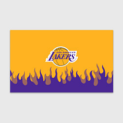 Бумага для упаковки LA LAKERS NBA FIRE ЛЕЙКЕРС ОГОНЬ, цвет: 3D-принт
