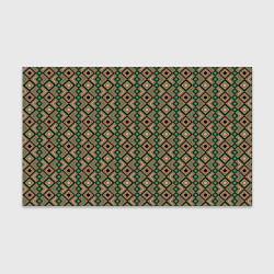 Бумага для упаковки Абстракция из черных, зеленых и бежевых квадратов, цвет: 3D-принт
