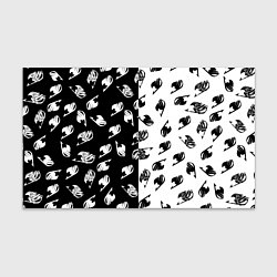 Бумага для упаковки FAIRY TAIL BLACK WHITE ХВОСТ ФЕИ СИМВОЛЫ ЧЁРНО БЕЛ, цвет: 3D-принт