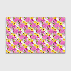 Бумага для упаковки Полевые фиолетовые и желтые цветочки, цвет: 3D-принт