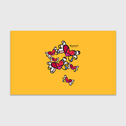 Бумага для упаковки Romero Britto - flying hearts, цвет: 3D-принт