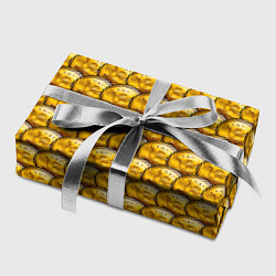 Бумага для упаковки Золотые Биткоины Golden Bitcoins, цвет: 3D-принт — фото 2
