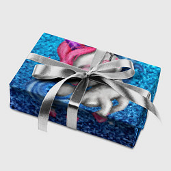 Бумага для упаковки Единорог синие блестки, цвет: 3D-принт — фото 2