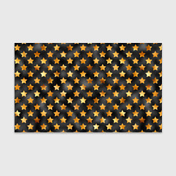 Бумага для упаковки Золотые звезды на черном, цвет: 3D-принт