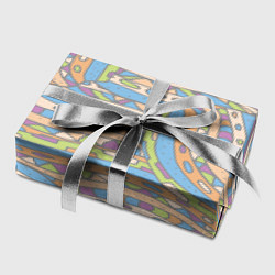 Бумага для упаковки Разноцветный геометрический узор в стиле дудл, цвет: 3D-принт — фото 2